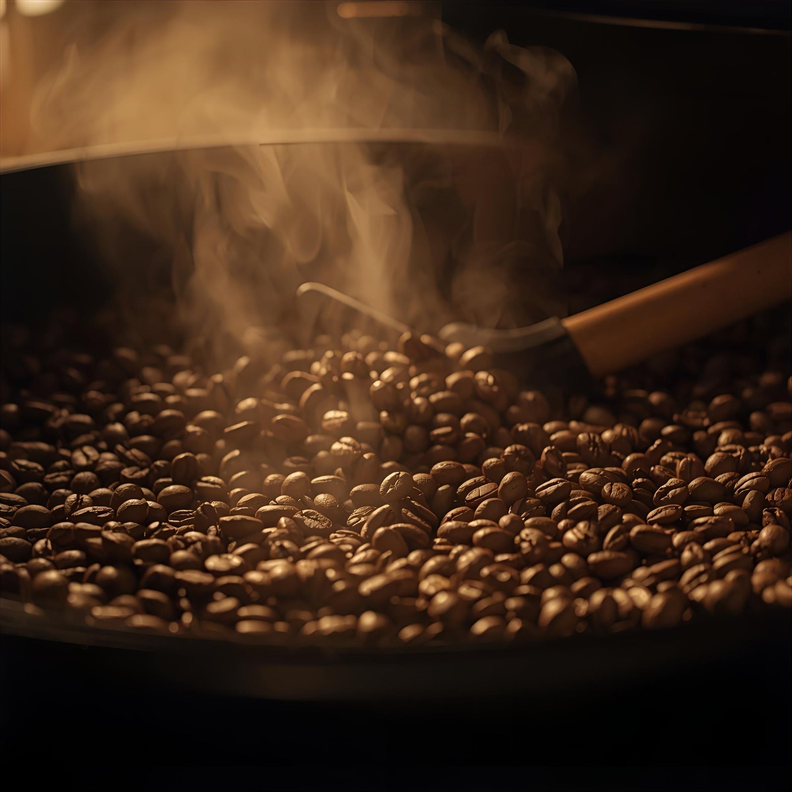 Coffee beans roasting